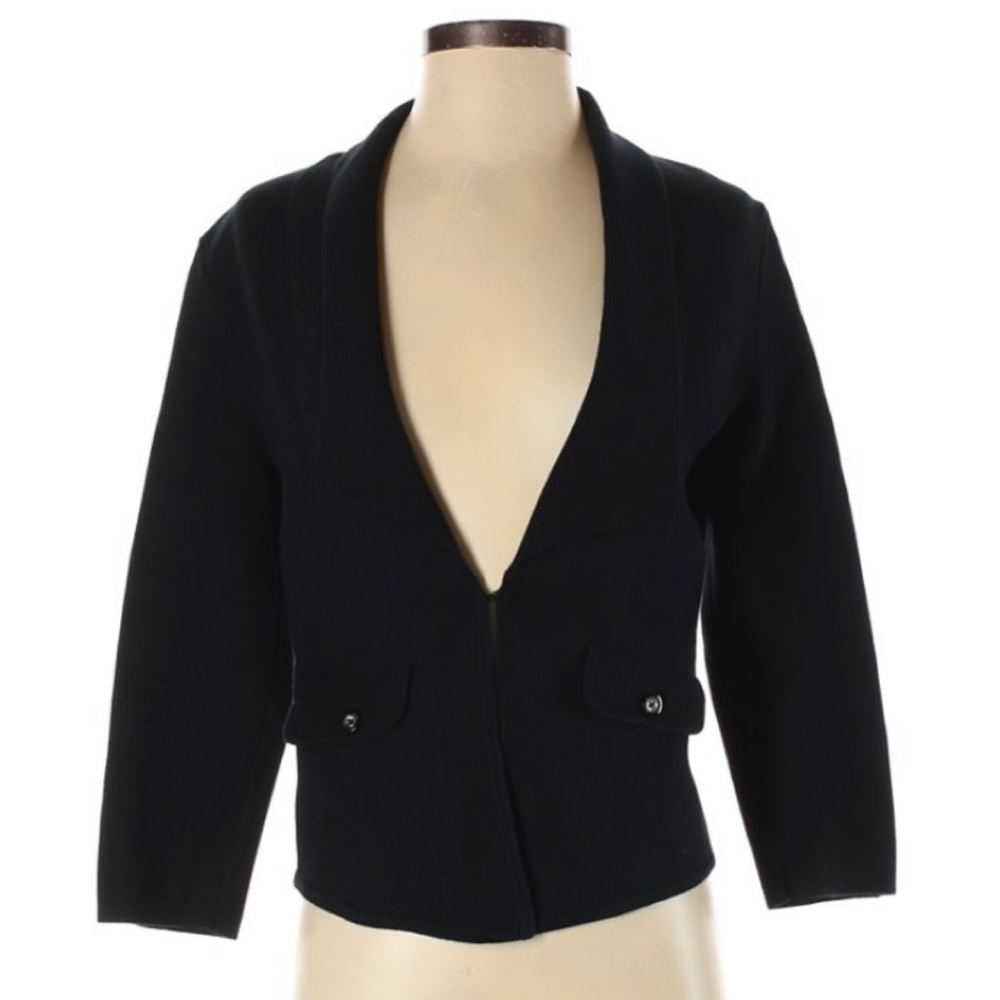 White House Black Market Black Sweater Blazer S